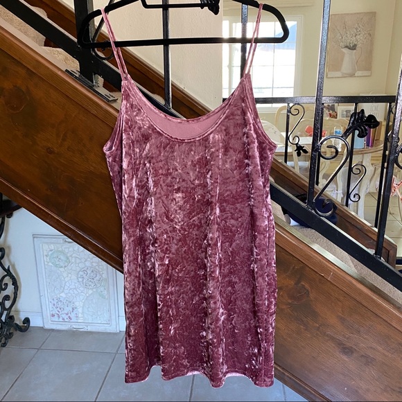 Forever 21 Cami Velvet Mauve Mini Dress - Picture 5 of 5